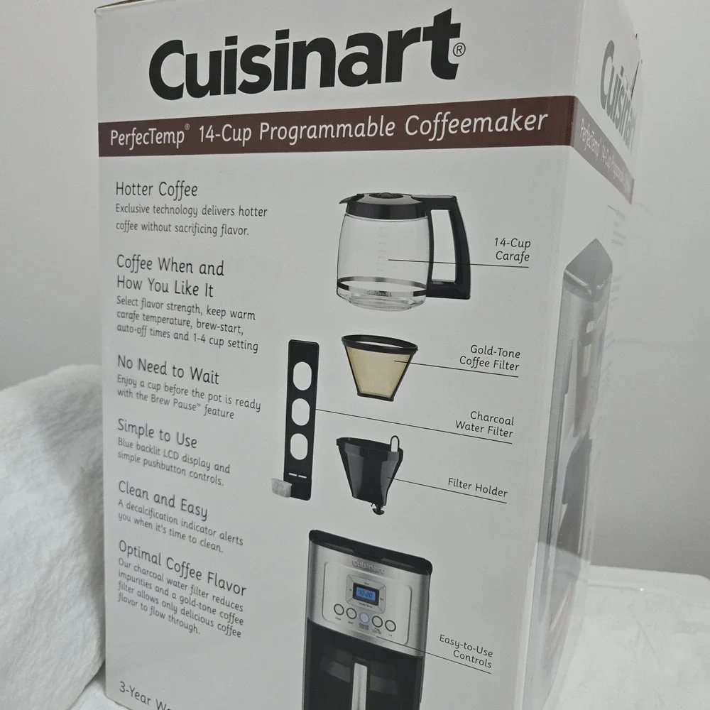 Cuisinart PerfecTemp 14-Cup Programmable Coffeemaker Stainless Steel DCC-3200